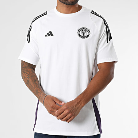 Adidas Sportswear - Tee Shirt A Bandes Manchester United JP3098 Blanc