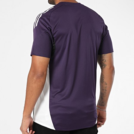 Adidas Sportswear - Maillot De Foot A Bandes Slim Manchester United Jersey JP3112 Violet Blanc