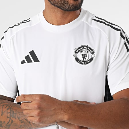 Adidas Sportswear - Maillot De Foot A Bandes Slim Manchester United Jersey JP3113 Blanc Violet