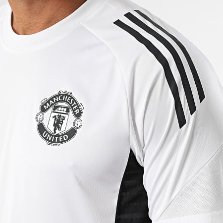 Adidas Sportswear - Maillot De Foot A Bandes Slim Manchester United Jersey JP3113 Blanc Violet