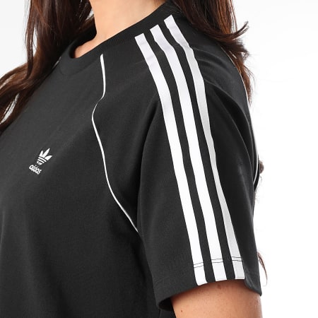 Adidas Originals - Dames Jurk Gestreept T-shirt JW2610 Zwart