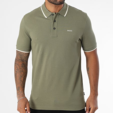BOSS - Polo Manches Courtes Parlay 190 50494697 Vert Kaki