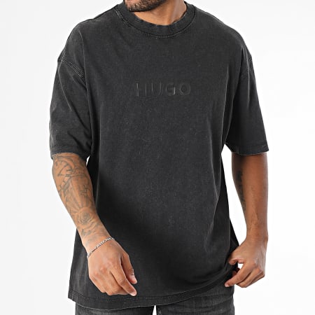 Hugo Blue - Tee Shirt Oversize Nebute 50542638 Gris Anthracite