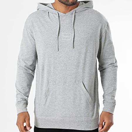 HUGO - Tee Shirt Manches Longues Capuche Laze 50525244 Gris Chiné