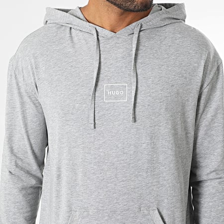HUGO - Tee Shirt Manches Longues Capuche Laze 50525244 Gris Chiné