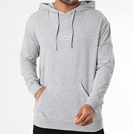 HUGO - Tee Shirt Manches Longues Capuche Laze 50525244 Gris Chiné