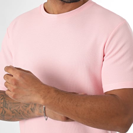 LBO - Tee Shirt Cotton Waffle 3912 Rose