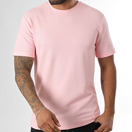 LBO - Tee Shirt Cotton Waffle 3912 Rose