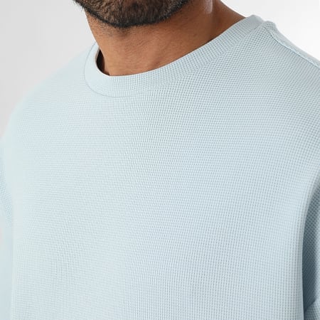 LBO - Waffle Crew Neck T-Shirt Large 3918 Azul claro