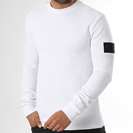 LBO - Jersey cuello redondo con parche 3819 Blanco