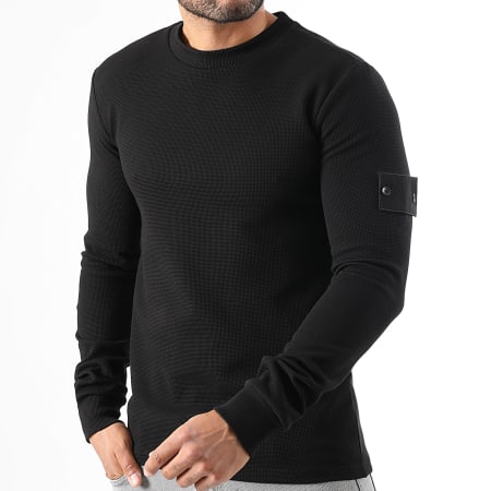 LBO - Jersey cuello redondo con parche 3820 Negro