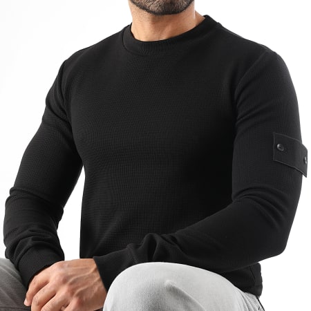 LBO - Jersey cuello redondo con parche 3820 Negro