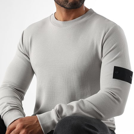 LBO - Jersey cuello redondo con parche 3821 Gris claro