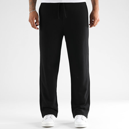 LBO - Pantalón ancho Waffle 3937 Negro