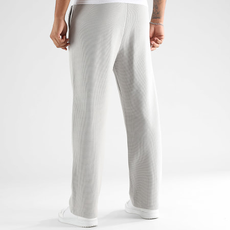 LBO - Waffle 3938 Pantalones de chándal de pierna ancha gris claro