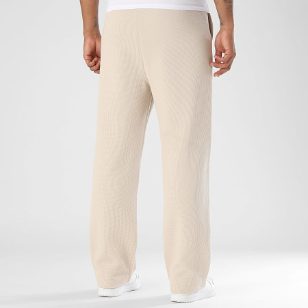 LBO - Pantalón de chándal de pierna ancha Waffle 3939 Beige claro