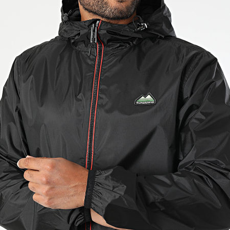 Superdry - Coupe-Vent Capuche Zippé Essential Tri Windbreaker M5012248A Noir