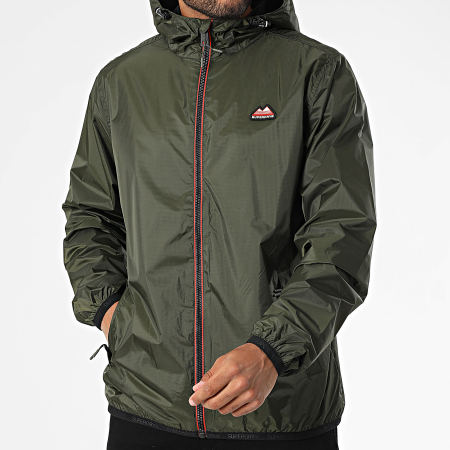 Superdry - Coupe-Vent Capuche Zippé Essential Tri Windbreaker M5012248A Vert Kaki