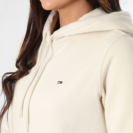 Tommy Jeans - Sweat Capuche Regular Femme Flag 9958 Beige