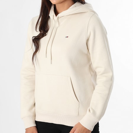 Tommy Jeans - Sweat Capuche Regular Femme Flag 9958 Beige