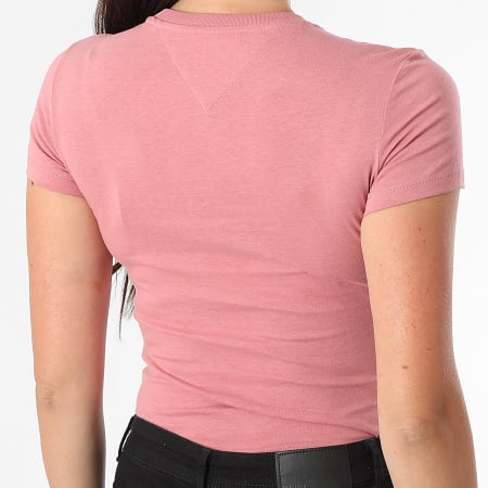 Tommy Jeans - Tee Shirt Femme Essential Logo 0913 Rose