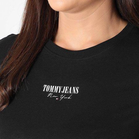 Tommy Jeans - Tee Shirt Femme Essential Logo 0913 Noir