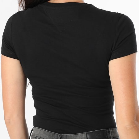 Tommy Jeans - Tee Shirt Femme Essential Logo 0913 Noir