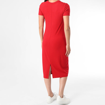 Tommy Jeans - Dames Bodycon Midi T-shirt Maxi Dress 9721 Rood