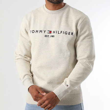 Tommy Hilfiger - Sweat Crewneck Tommy Logo 1596 Beige Chiné