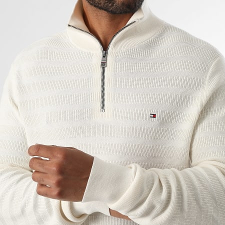 Tommy Hilfiger - Jersey de rayas con cremallera 9536 Beige