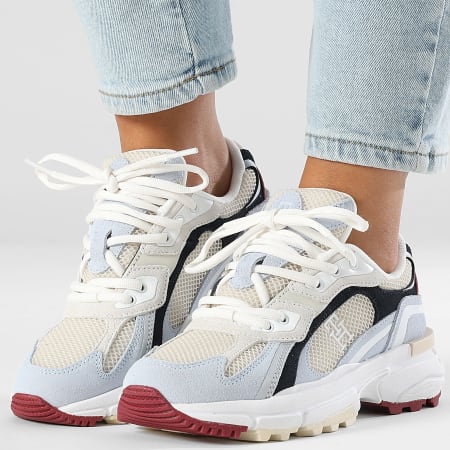 Tommy Hilfiger - Baskets Femme Modern Rugged Runner 8692 Beige Light Blue Navy