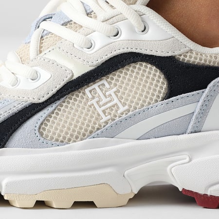 Tommy Hilfiger - Baskets Femme Modern Rugged Runner 8692 Beige Light Blue Navy