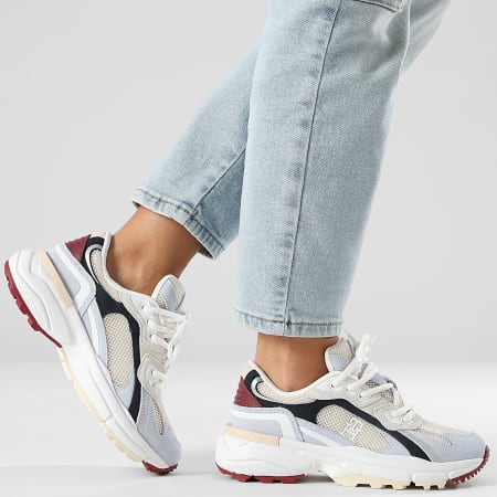 Tommy Hilfiger - Baskets Femme Modern Rugged Runner 8692 Beige Light Blue Navy