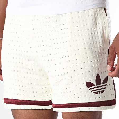 Adidas Originals - Short Jogging Warp Knit JN1173 Beige Clair Bordeaux