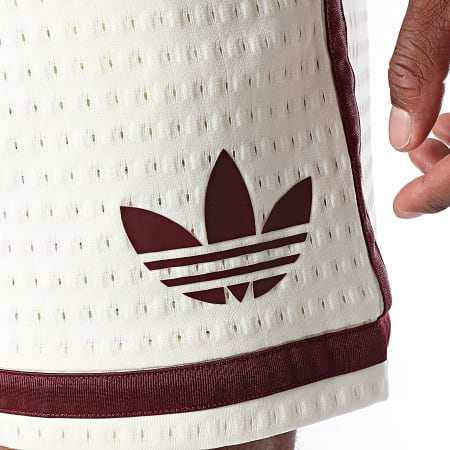 Adidas Originals - Short Jogging Warp Knit JN1173 Beige Clair Bordeaux