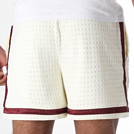 Adidas Originals - Short Jogging Warp Knit JN1173 Beige Clair Bordeaux