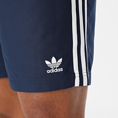 Adidas Originals - Short De Bain A Bandes Adic Swim JX2688 Bleu Marine Blanc