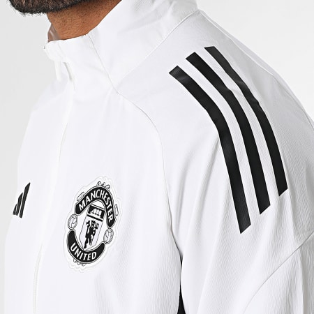 Adidas Sportswear - Veste Zippée MUFC Manchester United Presentation JP3108 Blanc Noir Violet