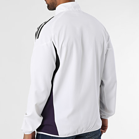 Adidas Sportswear - Veste Zippée MUFC Manchester United Presentation JP3108 Blanc Noir Violet
