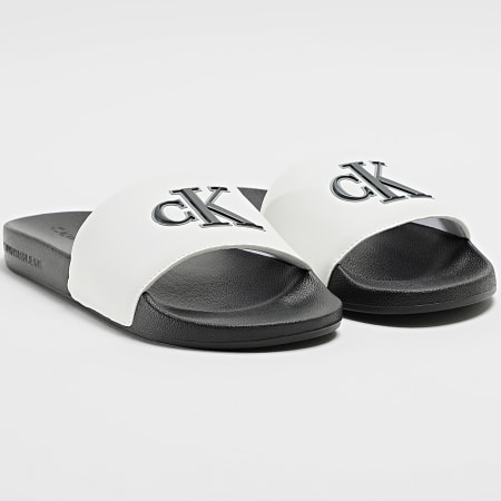 Calvin Klein - Claquettes Slide Jelly Mono 1281 Bright White Black