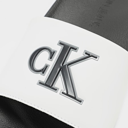 Calvin Klein - Claquettes Slide Jelly Mono 1281 Bright White Black