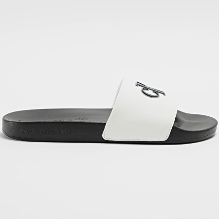 Calvin Klein - Claquettes Slide Jelly Mono 1281 Bright White Black