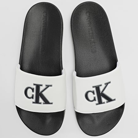 Calvin Klein - Claquettes Slide Jelly Mono 1281 Bright White Black