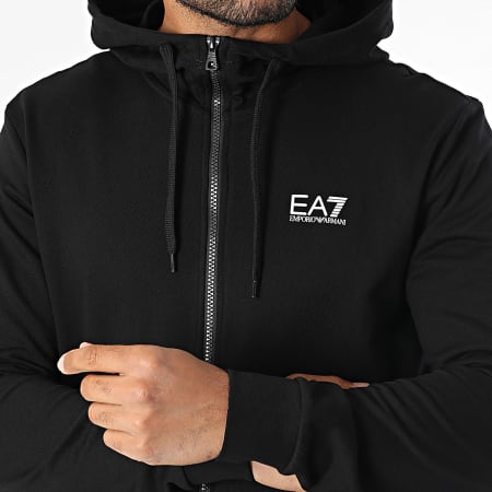 EA7 Emporio Armani - Zipped Hoodie 8NPM33-PJVRZ Black White - Ryses