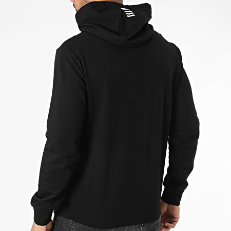 EA7 Emporio Armani - Zipped Hoodie 8NPM33-PJVRZ Black White - Ryses