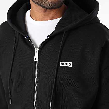 Hugo Blue - Sweat Zippé Capuche Oversize Nardimez 50520017 Noir
