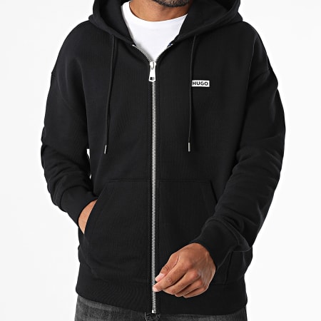Hugo Blue - Sweat Zippé Capuche Oversize Nardimez 50520017 Noir