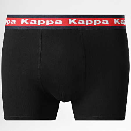 Kappa - Juego de 3 Boxers 92892030 Rojo Gris Carbón Negro