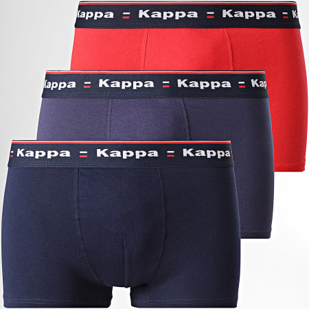 Kappa - Juego de 3 calzoncillos bóxer 92890614 Azul marino Rojo