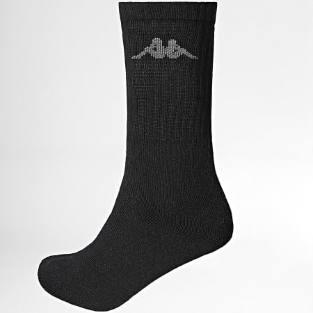 Kappa - Lote de 3 pares de calcetines 93300104 Blanco Gris Negro